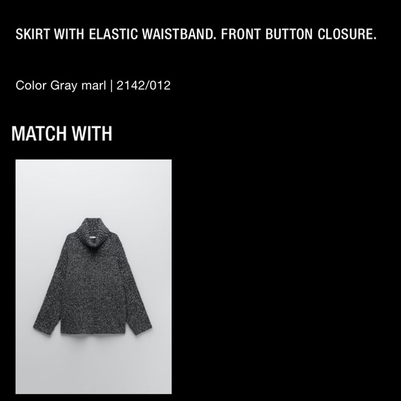 NWT ZARA knit skirt - Picture 9 of 9